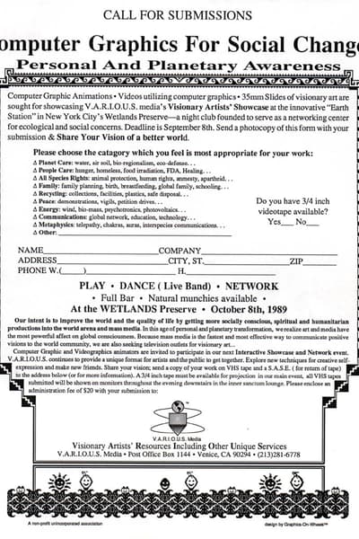 V.A.R.I.O.U.S. Media Oct 8, 1989 New York City