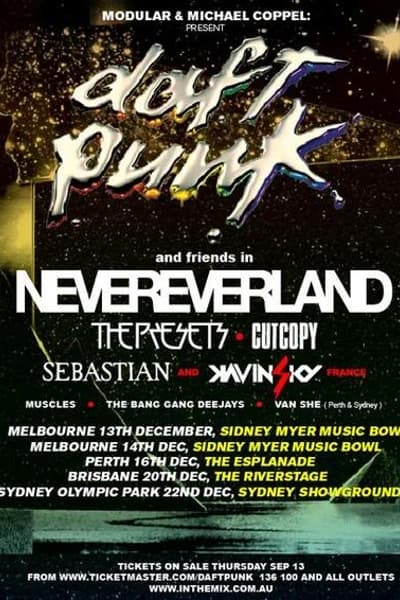kavinsky Dec 13, 2007 Multiple cities: Melbourne, Perth, Brisbane, Sydney Olympic Park