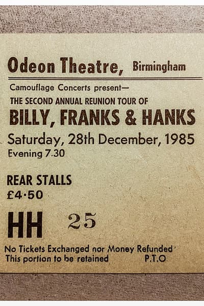 Billy, Franks & Hanks Dec 28, 1985 Birmingham