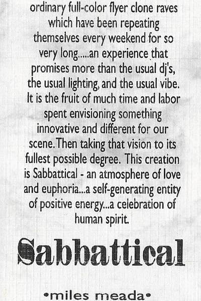 Sabbattical Mar 26, 1994