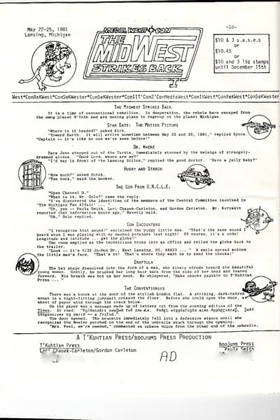 MediaWest*Con May 22, 1981 Lansing