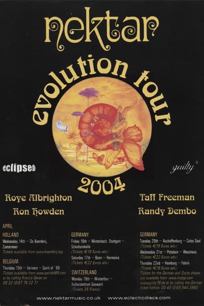 Evolution Tour 2004 Apr 14, 2004 Multiple cities: Zoetermeer, Verviers, Stuttgart/Winterbach, Bonn, Winterthur, Aschaffenburg, Potsdam, Hamburg