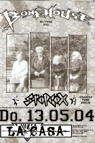 Konzert mit Bone House & Stopcox May 13, 2004 Berlin