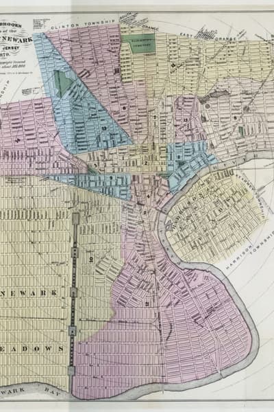 Holbrook's Map of the City of Newark, New Jersey Newark