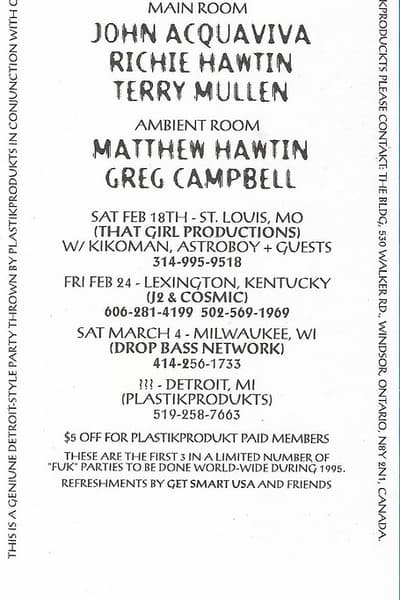 FUK Feb 18, 1995 Multiple cities: St. Louis, Lexington, Milwaukee, Detroit