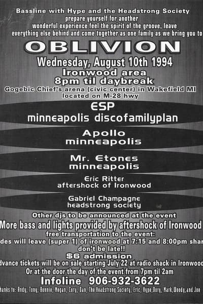 OBLIVION Aug 10, 1994 Wakefield