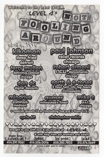 Earth & E-Tones Apr 6, 1996 Milwaukee