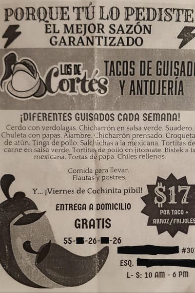 Taqueria Los de Cortés volante