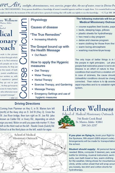 Health Medical Missionary Flyer St. Maries