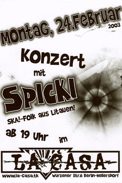 Konzert mit Spicki Feb 24, 2003 Berlin-Hellersdorf