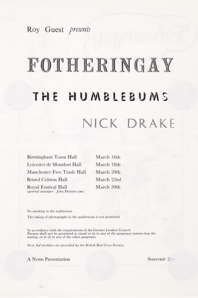Fotheringay, The Humblebums (London)