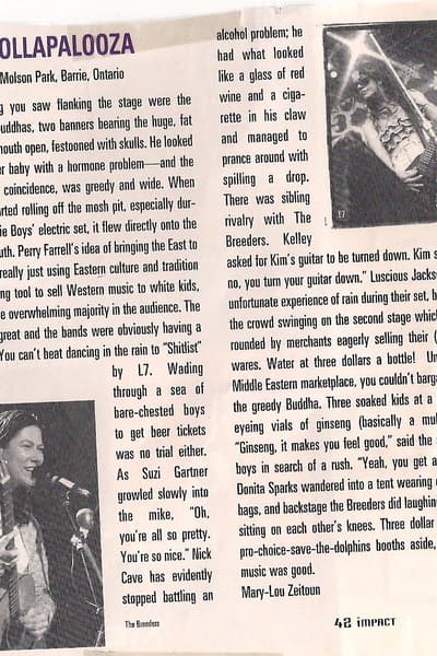 Beastie Boys, L7, The Breeders