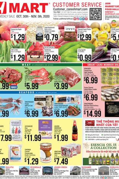 H Mart Georgia Weekly Ad 2020 10/30 Vietnamese