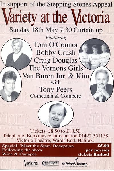 Tom O'Connor, Bobby Crush, Craig Douglas