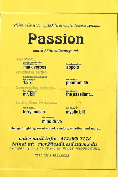 Passion Mar 26, 1996 Milwaukee