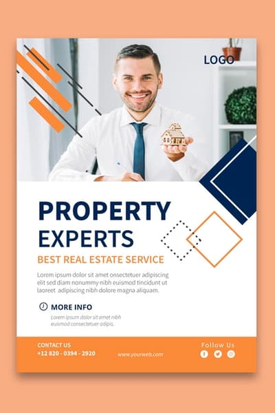 Real Estate Flyer Template Free Vector 2