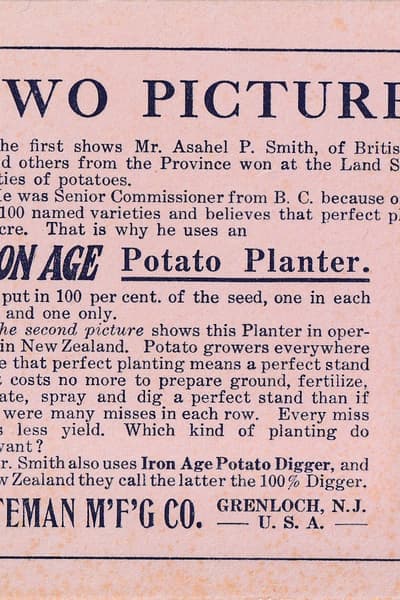 1910's, Iron Age Potato Planter Flyer Version 2 Grenloch