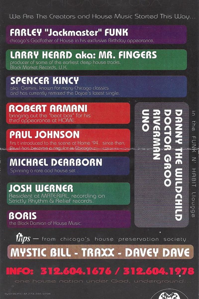 Danny The Wildchild, Michael Dearborn, Davey Dave, TRAXX, Paul Johnson - at Home - Chicago, IL - Jan 25, 1997