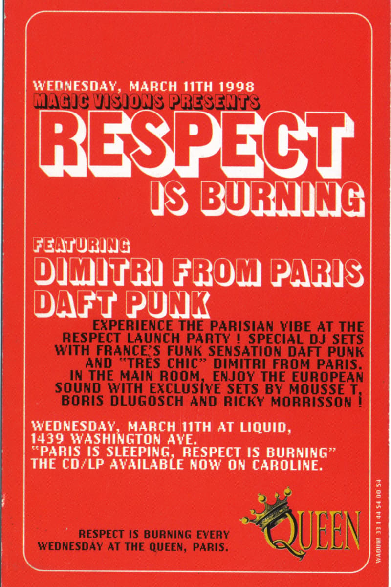 Ricky Morrisson, Dimitri From Paris, Daft Punk, Mousse T, Boris Dlugosch - at Liquid - Miami, FL - Mar 11, 1998