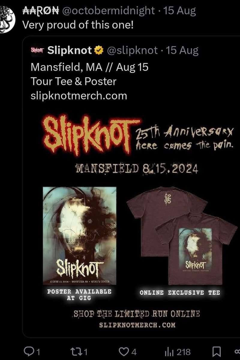 Slipknot - at Xfinity Center - Mansfield, MA - Aug 15, 2024