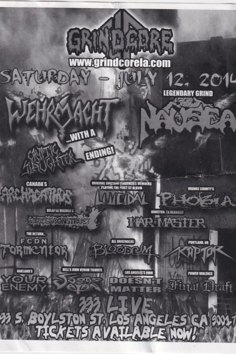 Wehrmacht, War Master, FCDN Tormentor, Your Enemy, Murder Construct - at 333 Live - Los Angeles, CA - Jul 12, 2014