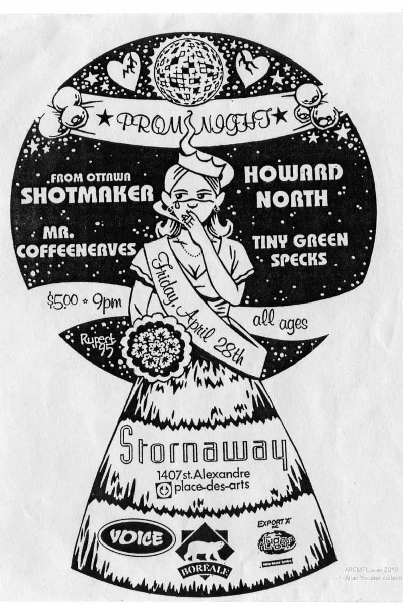 Tiny Green Specks, Howard North, Shotmaker, Mr. Coffeenerves - at Stornaway - Montreal - Apr 28, 1995