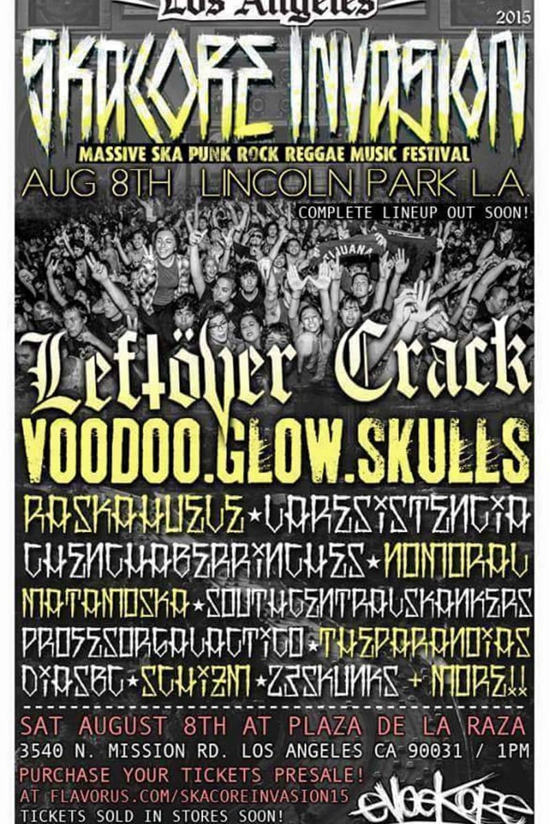 Prossorgalactico, The Paranoias, Matamoska, Cuencho Bearingues, Diasbc - at Plaza De La Raza / Lincoln Park L.A. - Los Angeles, CA - Aug 8, 2015