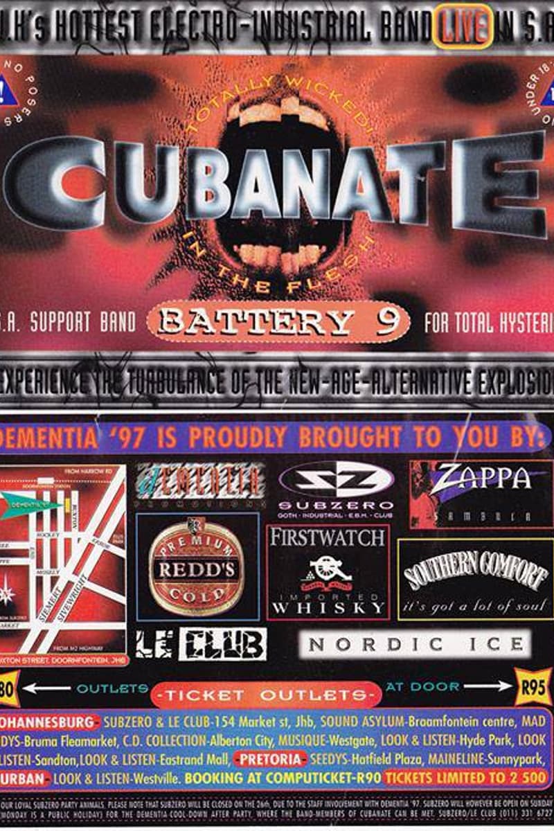 battery 9, Cubanate - at Le Club - Johannesburg (Doornfontein) - Apr 26, 1997