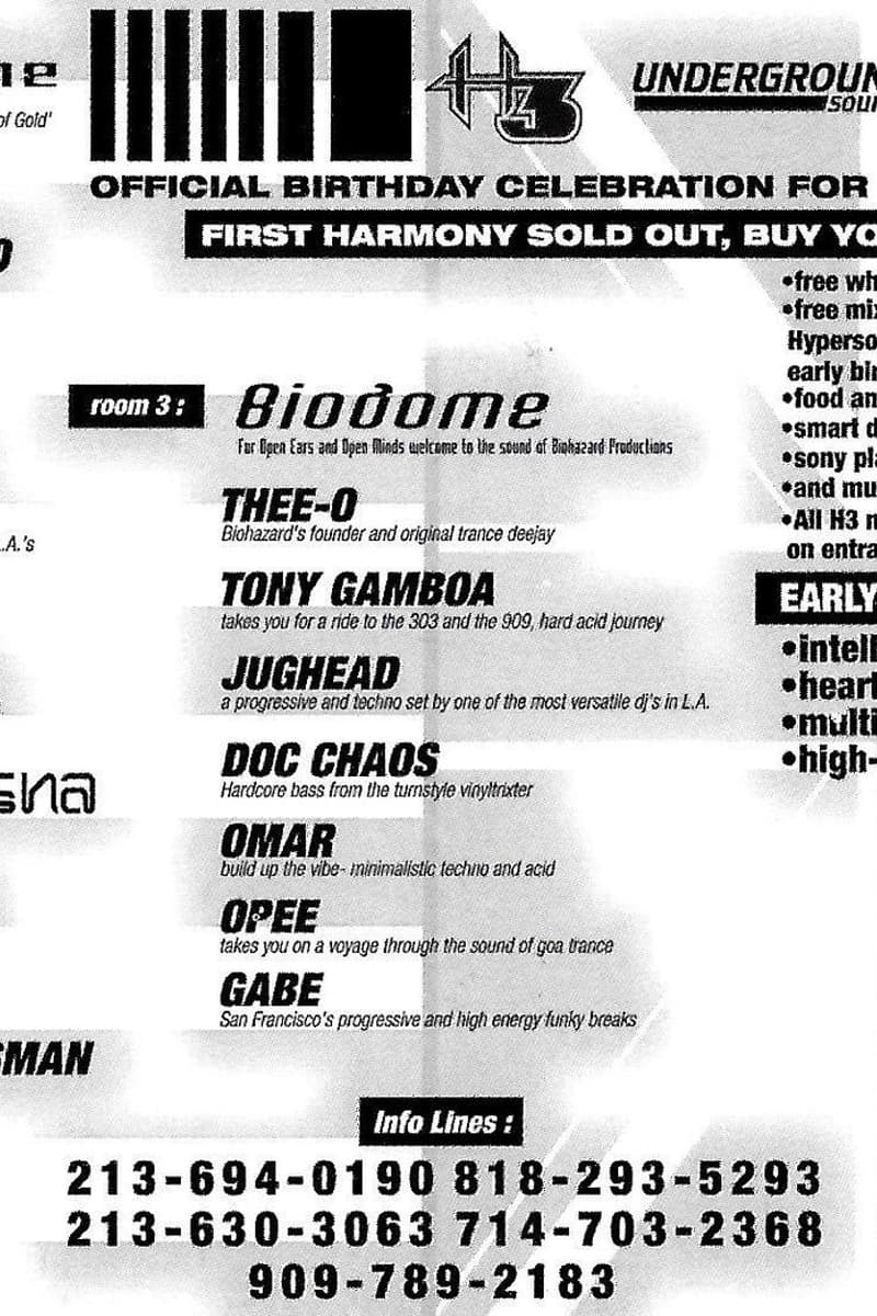 Force X Styles, Gabe, Sandra Collins, Omar, Heretic X Josh Swissman - at H3 - Los Angeles, CA - Oct 25, 1997