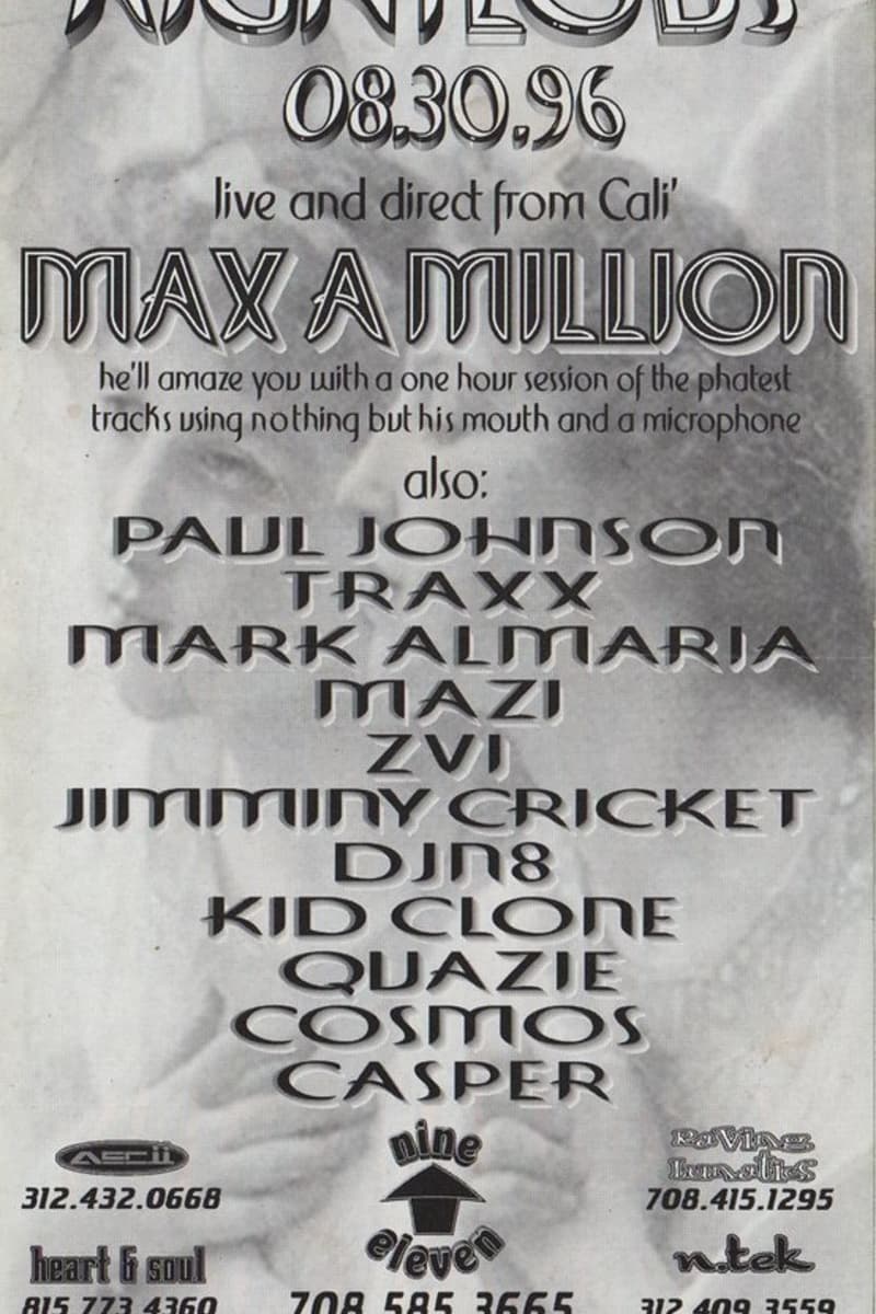 Quazie, Jimminy Cricket, Mark Almaria, TRAXX, Cosmos - at Nine Eleven - Aug 30, 1996
