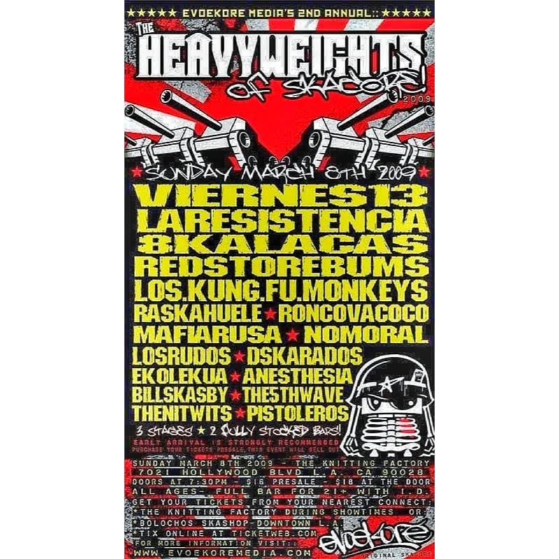 The Nitwits, Roncovacoco, Los Kung Fu Monkeys, Los Rudos, Viernes 13 - Los Angeles, CA - Mar 8, 2009