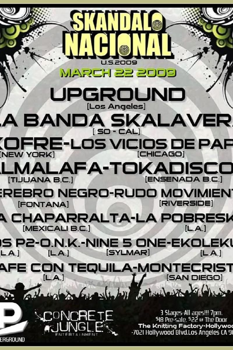 Kofre, Upground, Rudo Movimiento, Cerebro Negro, Montecristo - Los Angeles, CA - Mar 22, 2009