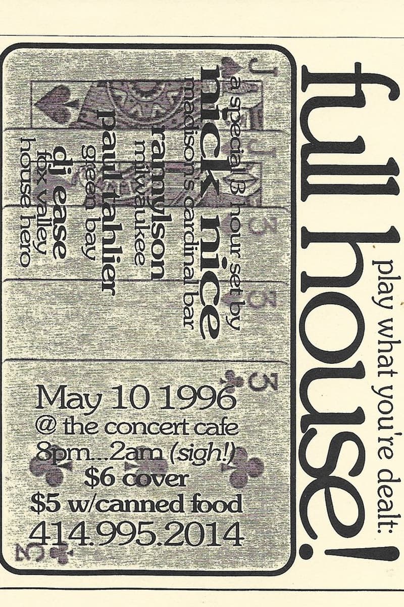 Nick Nice, dj ease, randy olson, paul wahler - at the concert cafe - May 10, 1996
