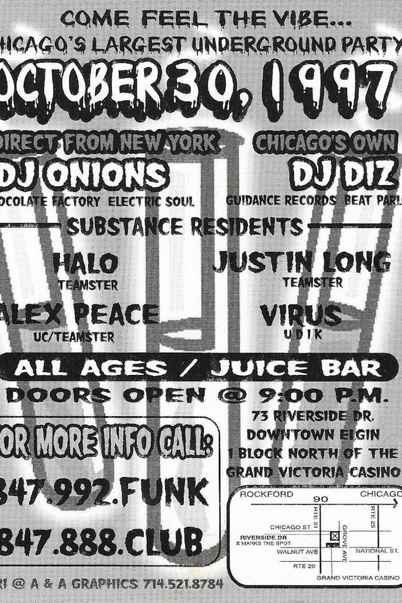 DJ Onions, Halo, Virus, Justin Long, Alex Peace - Elgin, IL - Oct 30, 1997