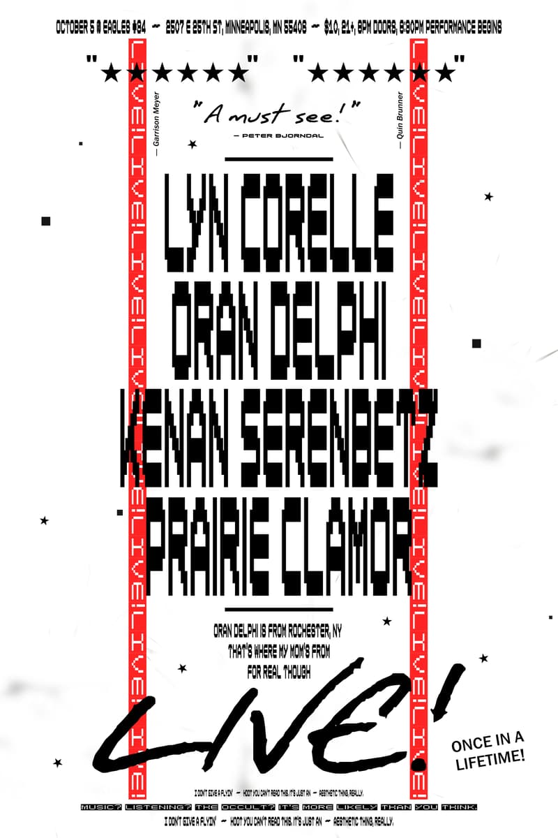 Kenan Serenbetz, Oran Delphi, Lyn Corelle, Prairie Clamor - at Eagles #34 - Minneapolis, MN - Oct 5, 2024