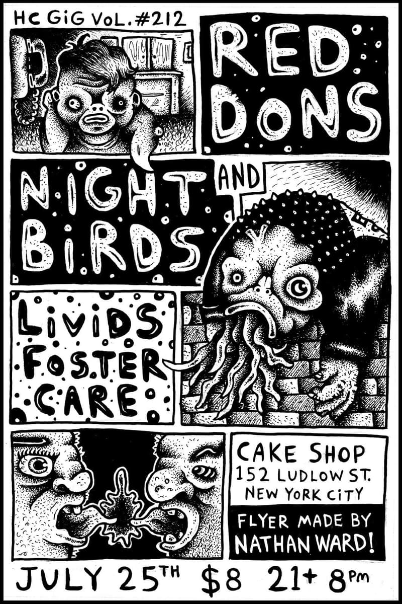 Night Birds, Livids, Foster Care, Red Dons - at Cake Shop - New York City, NY