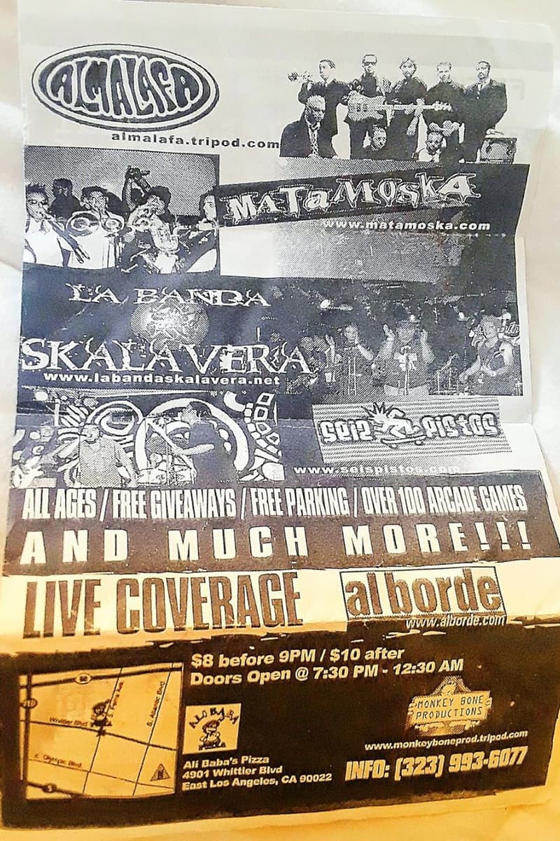 Matamoska, Seis Pistos, Almalafa, La Banda Skalavera - at Ali Baba's Pizza - East Los Angeles, CA