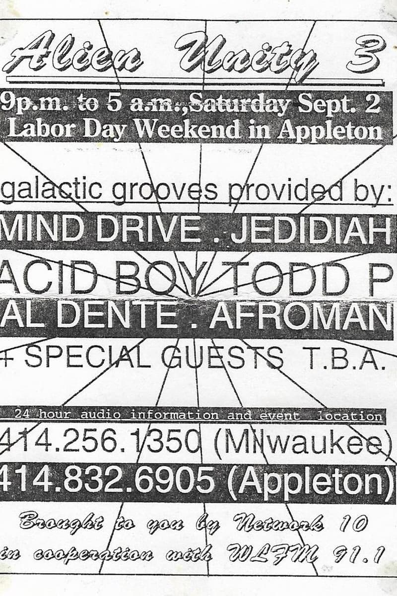 Al Dente, Jedidiah, Todd P, afroman, Mind Drive - Appleton, WI - Sep 2, 1995