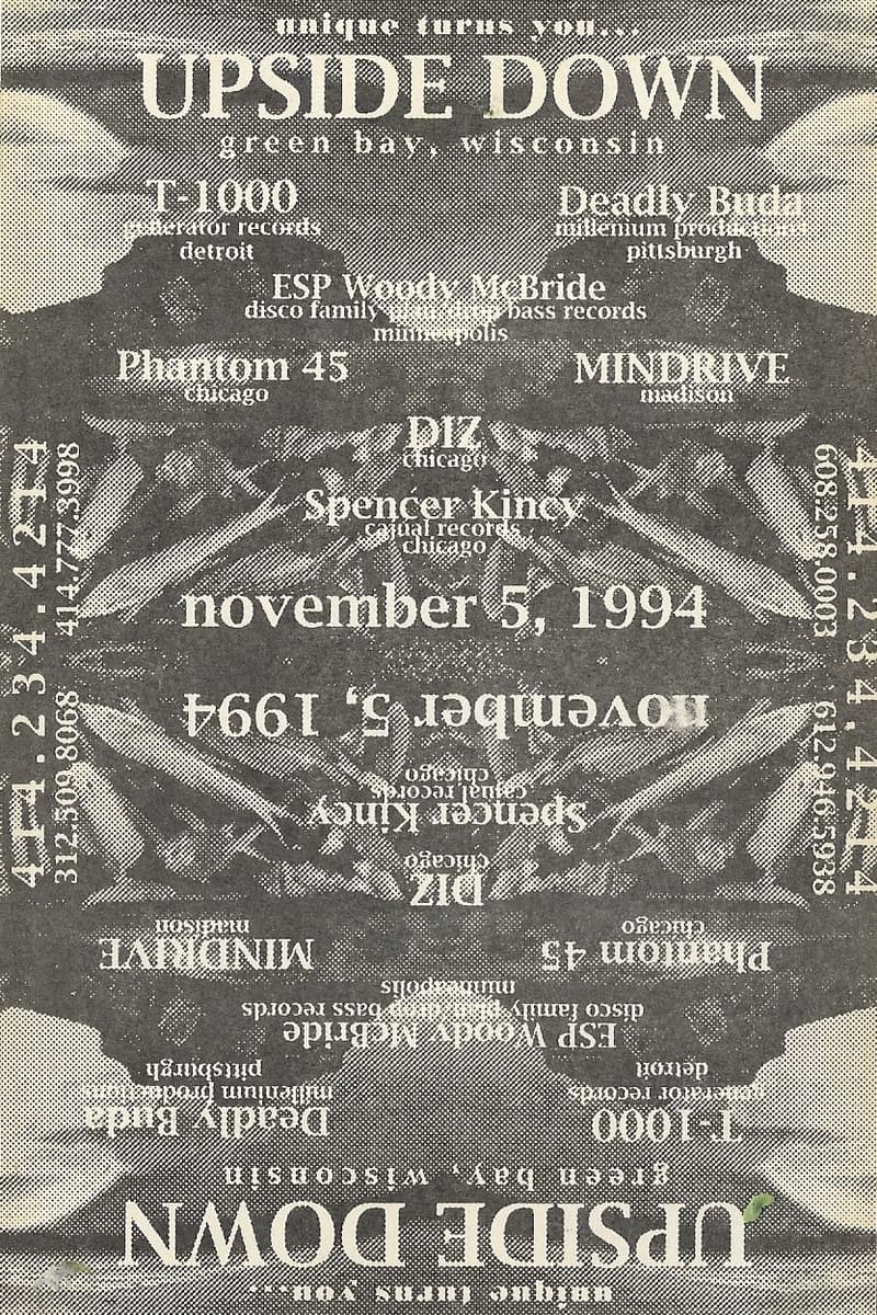 Phantom 45, Diz, T-1000, ESP Woody McBride, Mindrive - at Upside Down - Green Bay, WI - Nov 5, 1994