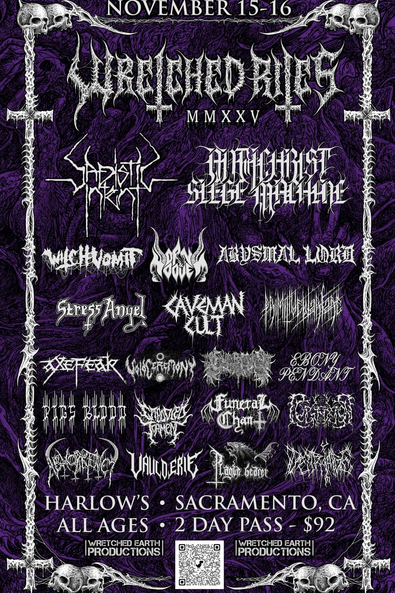 Antichrist Siege Machine, Decrepit, Stress Angel, Gelosis, Abysmal Lord - Sacramento, CA - Nov 15, 2025