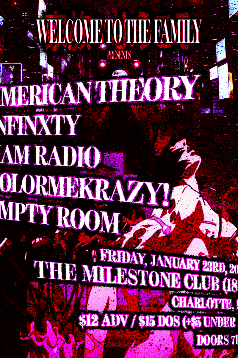 Ham Radio, Infinxty, Empty Room, American Theory, ColorMeKrazy! - at The Milestone Club - Charlotte, NC - Jan 23, 2026