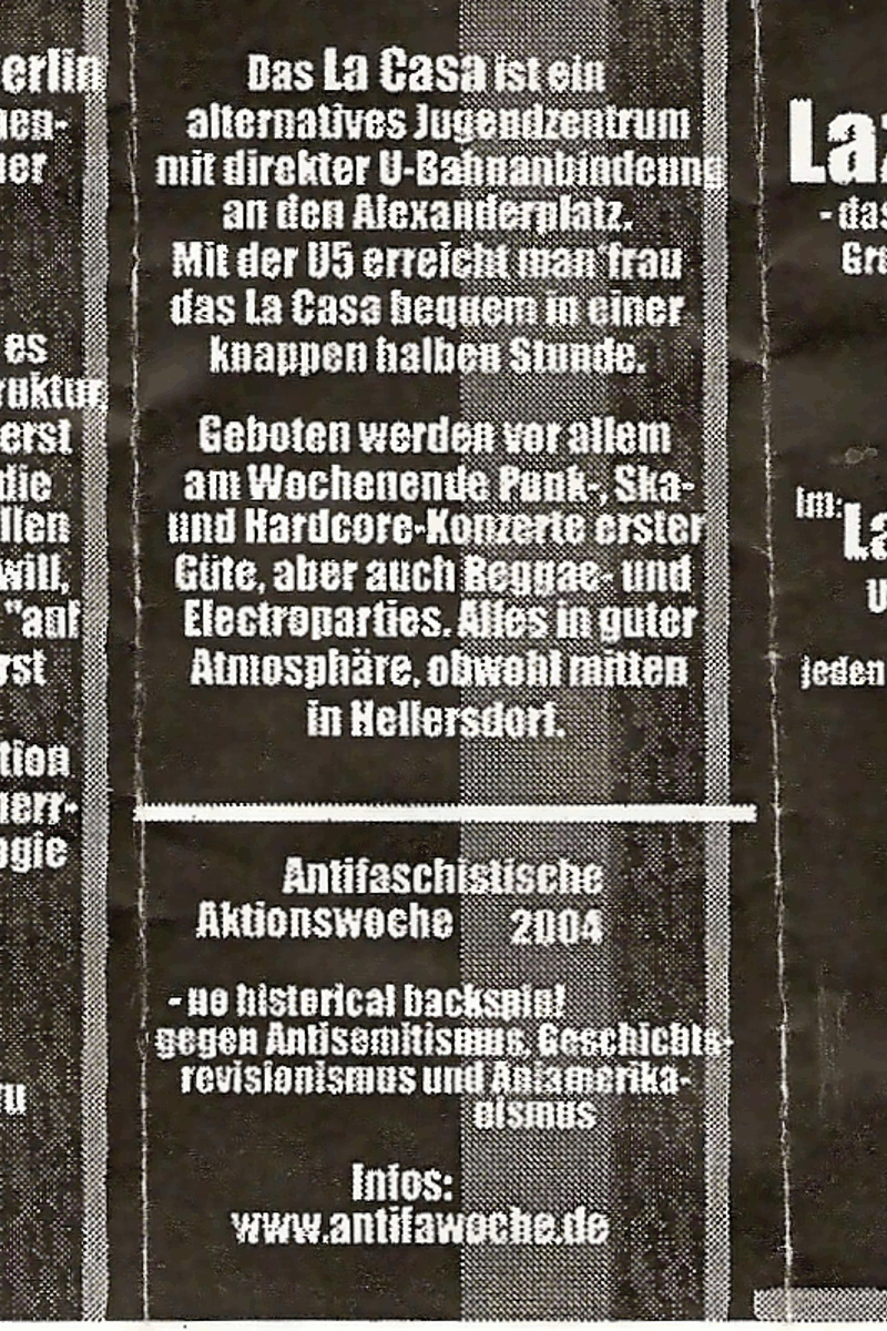andere Veranstaltungen der - at La Casa - Berlin (Hellersdorf)