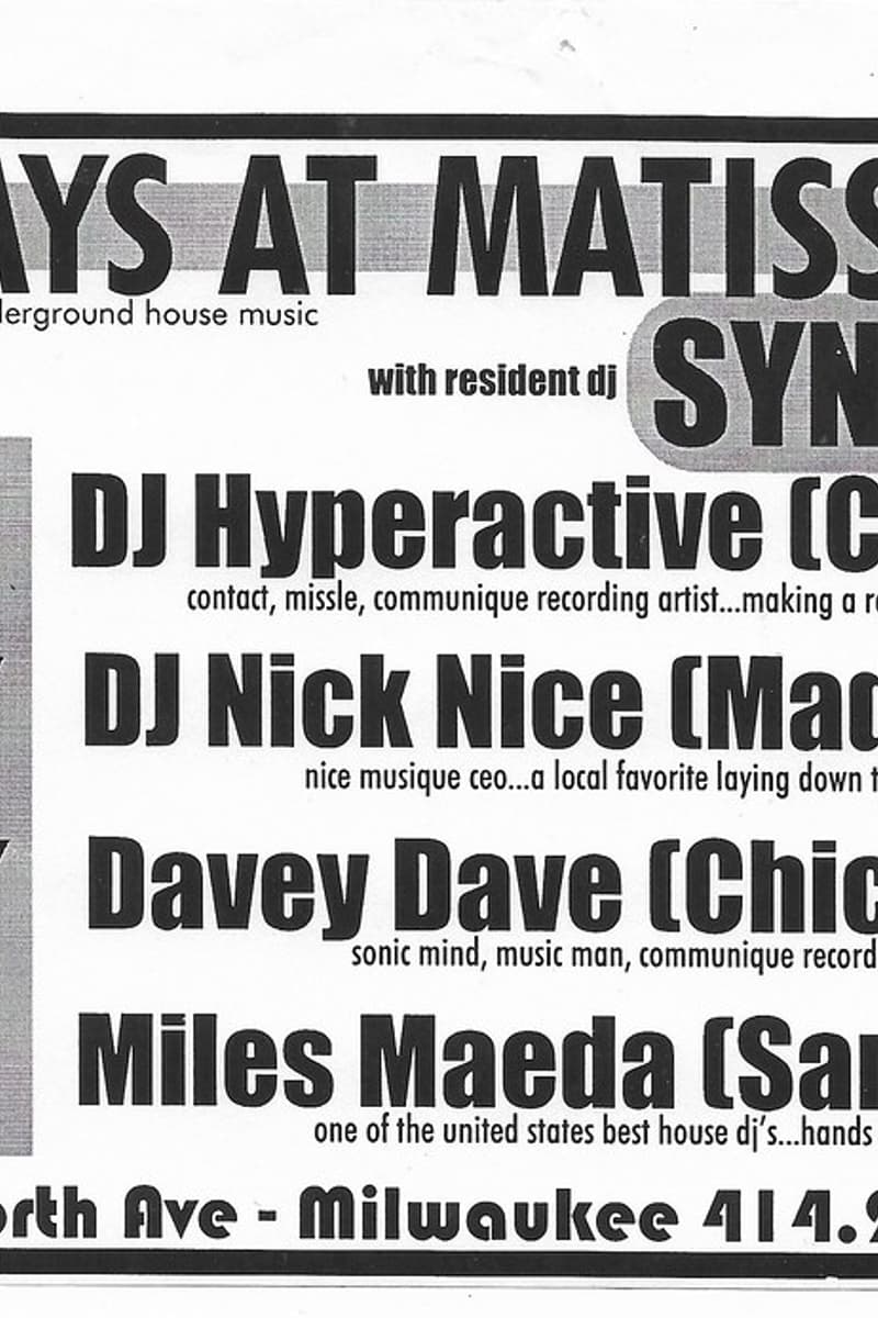 Davey Dave, Miles Maeda, DJ Hyperactive, Synergy, DJ Nick Nice - at Matisse - Milwaukee, WI