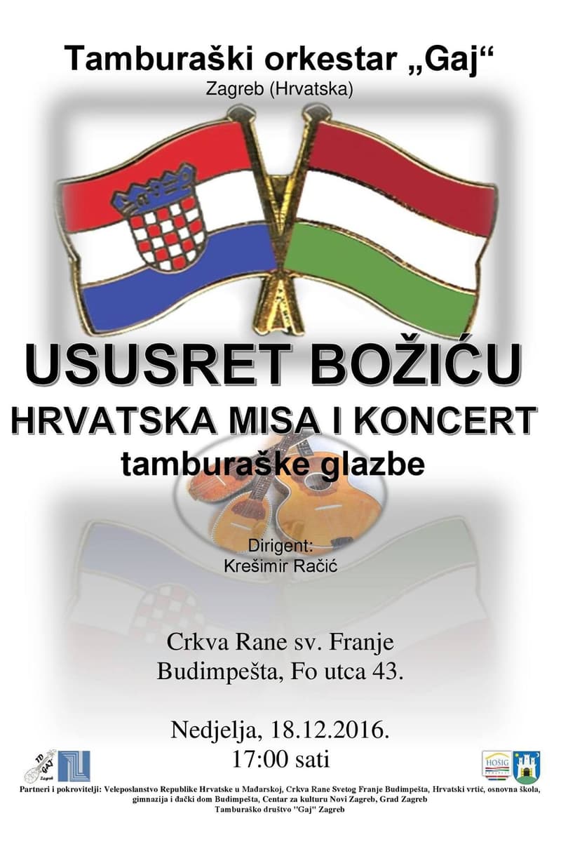 Tamburaški orkestar "Gaj" - at Crkva Rane sv. Franje (Church of the Wounds of St. Francis) - Budapest (Budimpešta) - Dec 18, 2016