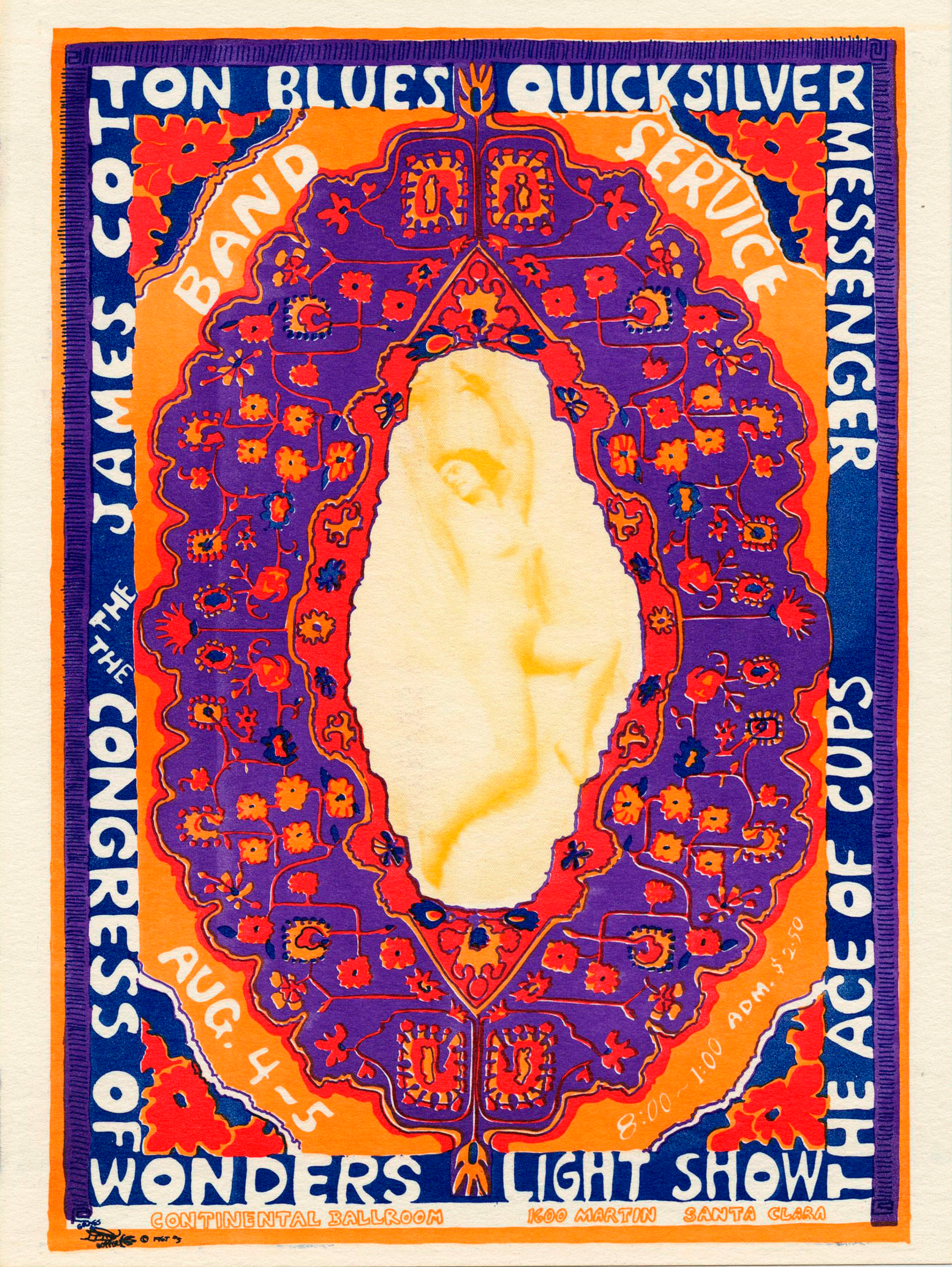 The Ace of Cups, James Cotton Blues Band, The Congress of Wonders, Quicksilver Messenger Service - at Continental Ballroom - Santa Clara, CA