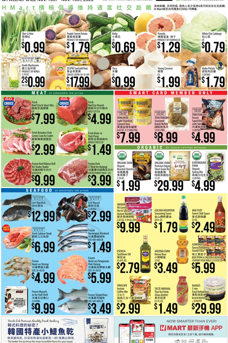 at H Mart - Multiple (Duluth, Riverdale, Johns Creek, Suwanee, Doraville), GA - Nov 13, 2020