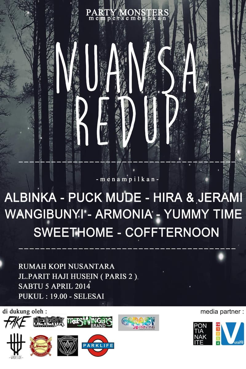 Albinka, Puck Mude, Wangibunyi, Sweethome, Hira & Jerami - at Rumah Kopi Nusantara - Pontianak - Apr 5, 2014