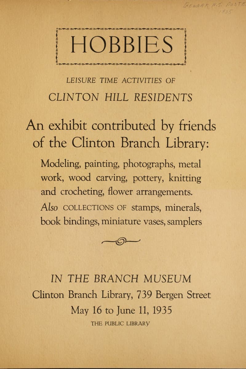 at Clinton Branch Library - Branch Museum - Newark, NJ