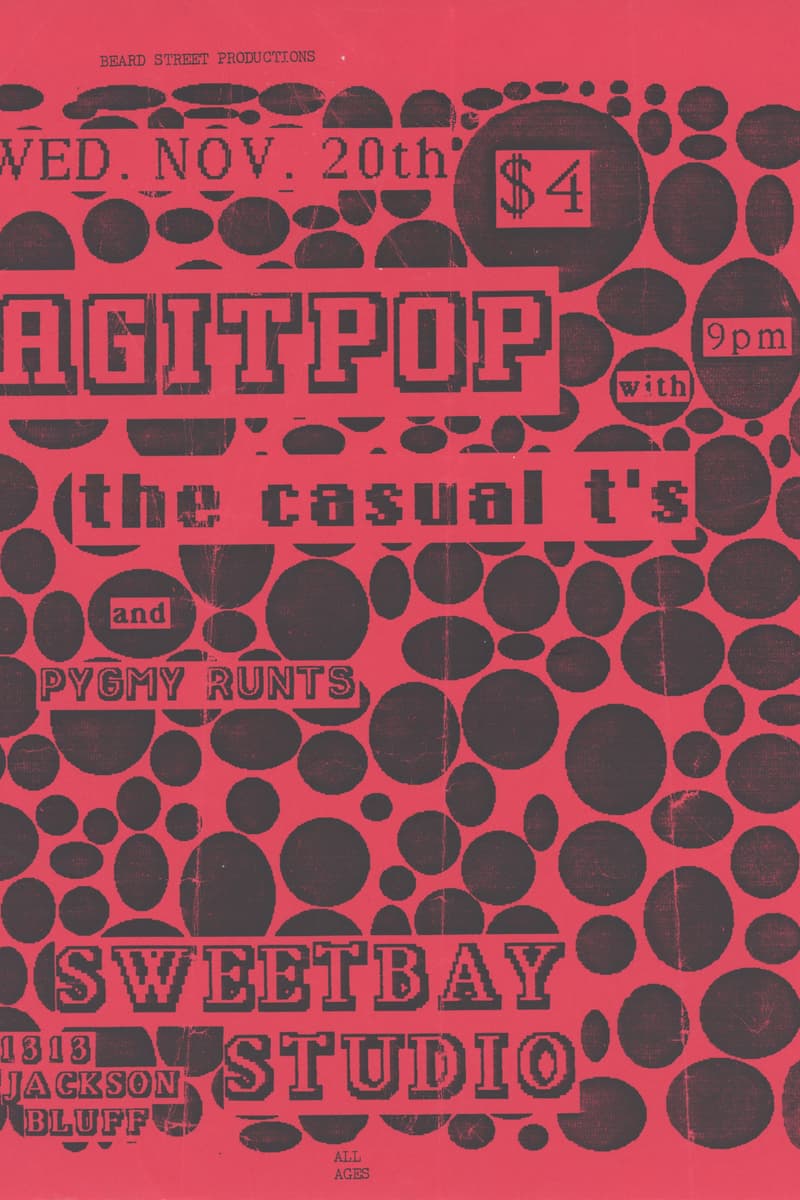Pygmy Runts, Agitpop, The Casual T's - at Sweetbay Studio - Tallahassee, FL