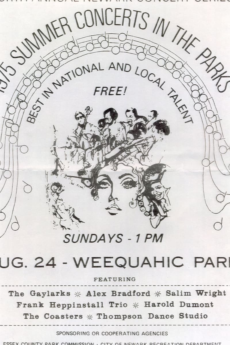 Thompson Dance Studio, Frank Heppinstall Trio, The Gaylarks, Salim Wright, Harold Dumont - at Weequahic Park - Newark, NJ - Aug 24, 1975